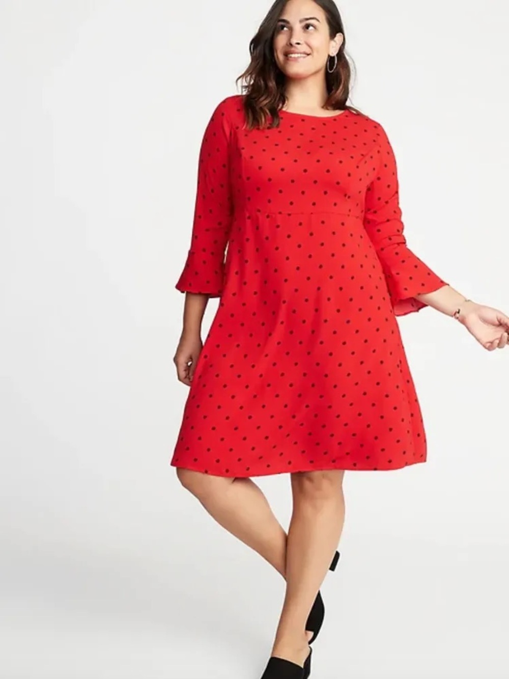 Old Navy Fit & Flare Plus-Size Fluted-Sleeve Dress 3X NWT